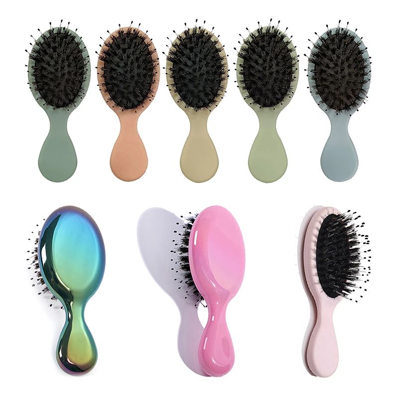Natural Boar Bristle Oval Hair Brush 1
