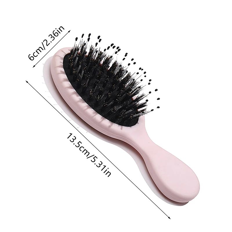 Natural Boar Bristle Oval Hair Brush 5