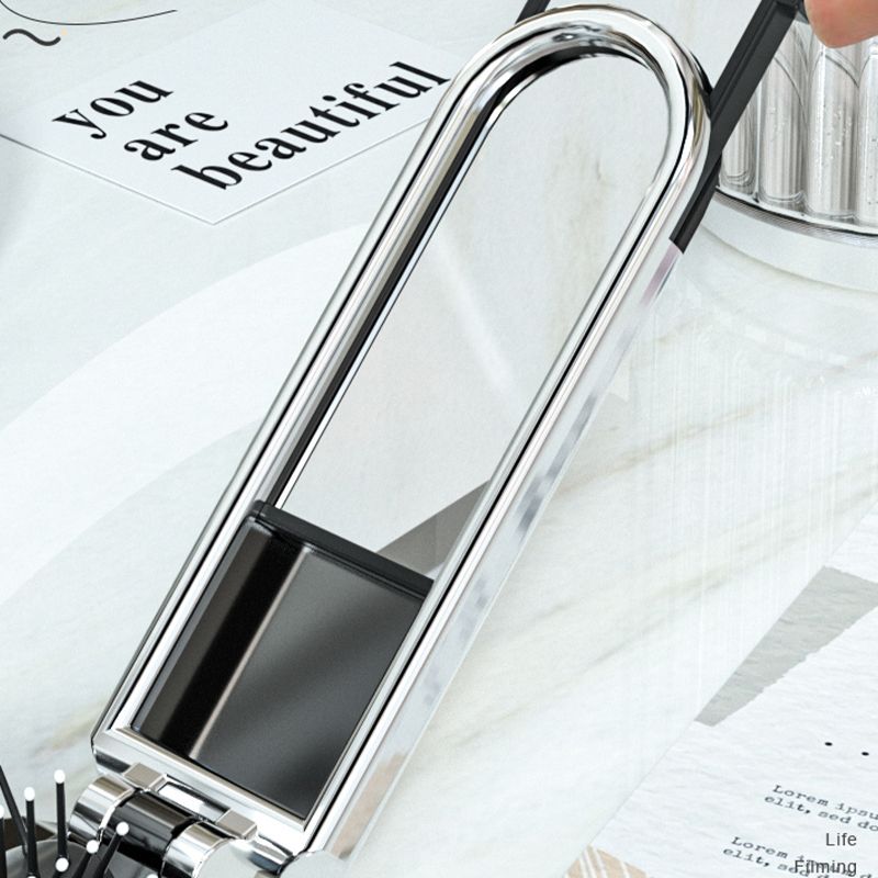Portable Folding Hair Brush With Mirror 7