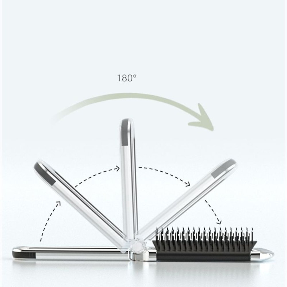Portable Folding Hair Brush With Mirror 8