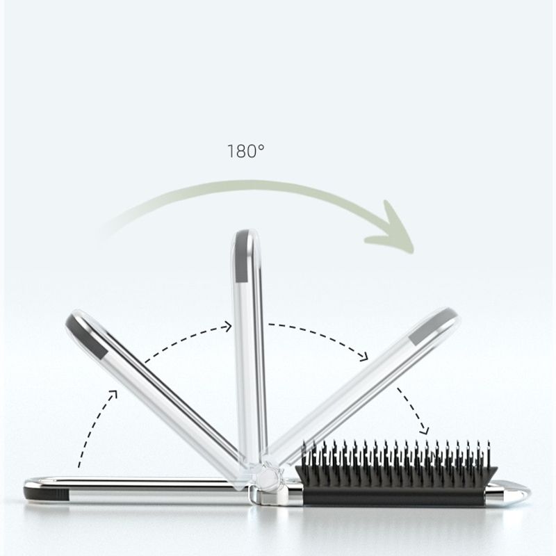 Portable Folding Hair Brush With Mirror 8
