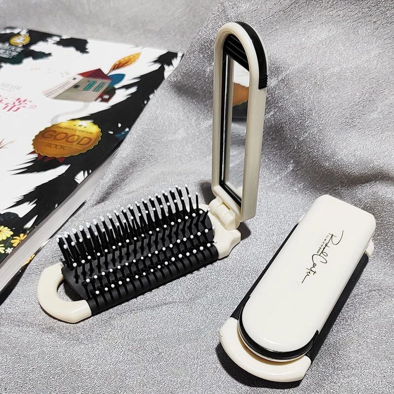 Portable Folding Hair Brush With Mirror 11