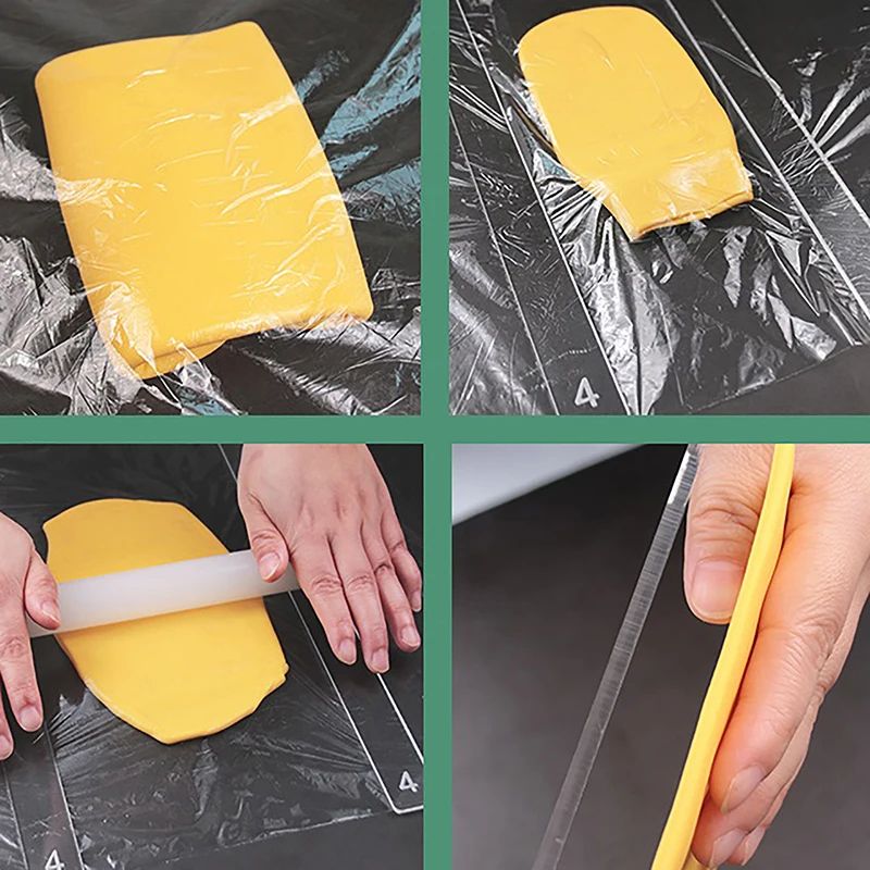 Acrylic Baking Ruler Pastry Thickness Tool Set 13