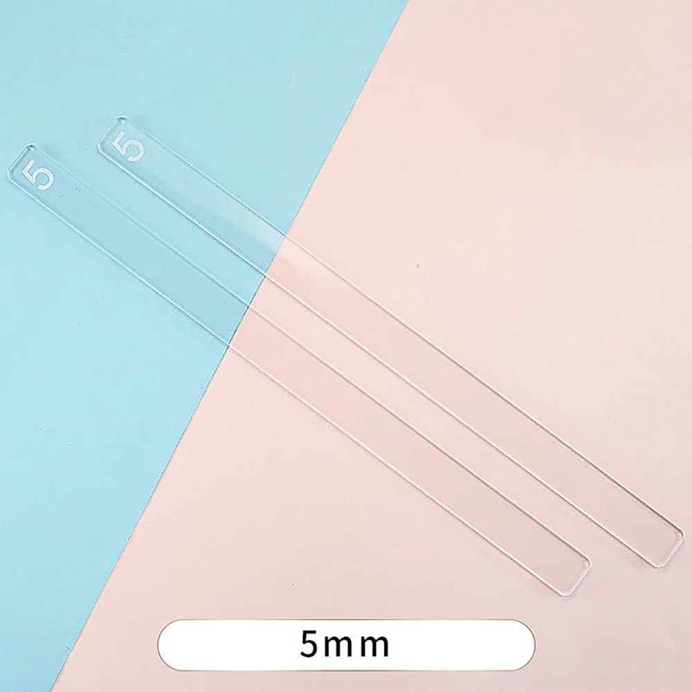 Acrylic Baking Ruler Pastry Thickness Tool Set 16