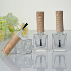 10ml nail gel bottles with wood grain caps