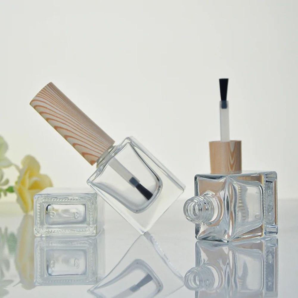 10ml Nail Gel Bottles With Wood Grain Caps 7