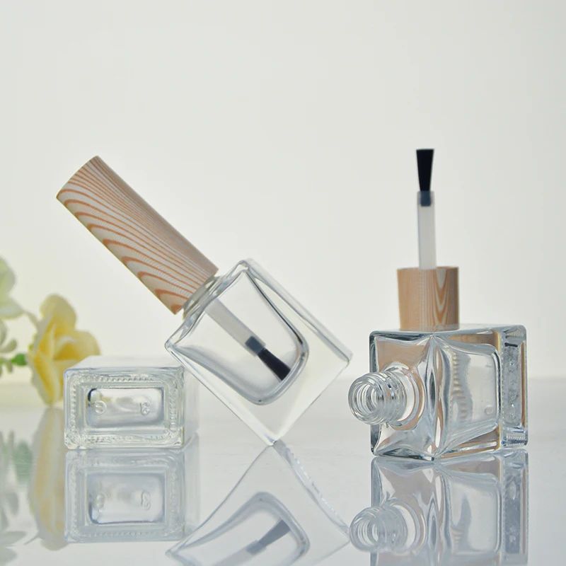 10ml Nail Gel Bottles With Wood Grain Caps 7