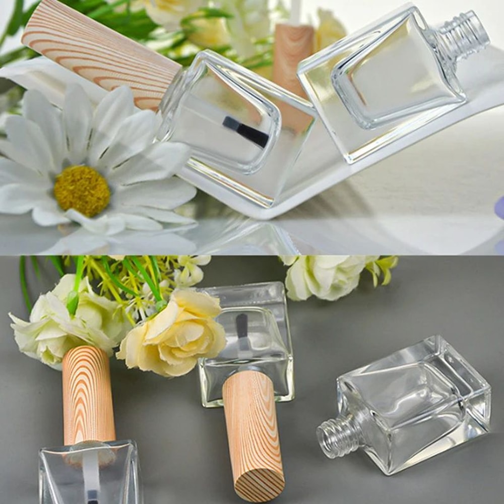 10ml Nail Gel Bottles With Wood Grain Caps 9