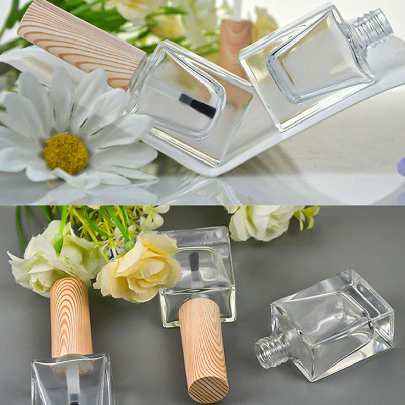 10ml Nail Gel Bottles With Wood Grain Caps 9