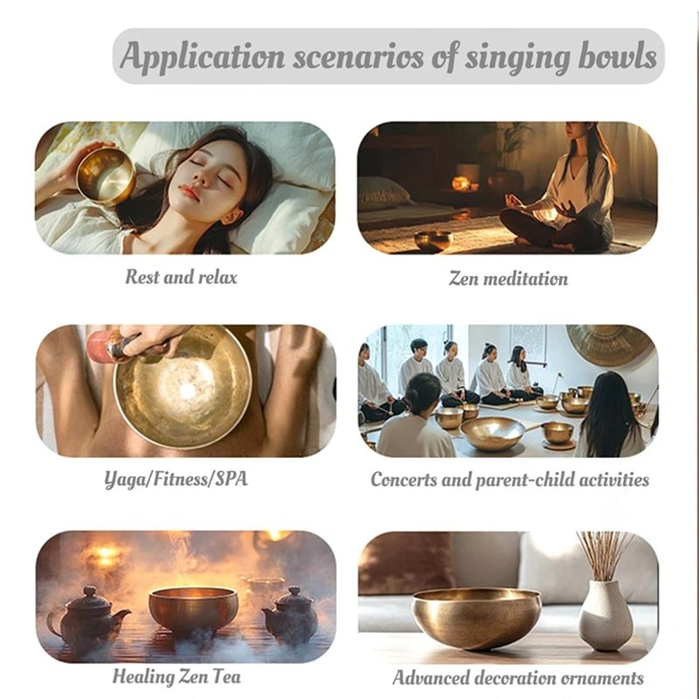 Traditional Tibetan Brass Singing Bowl For Meditation 6