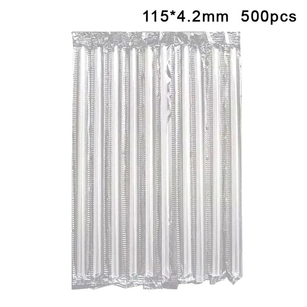 500 Pc Transparent Disposable Drinking Straws 6