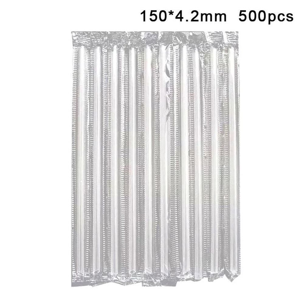 500 Pc Transparent Disposable Drinking Straws 7