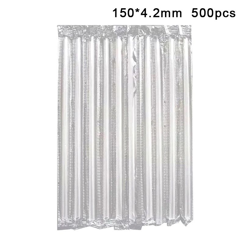 500 Pc Transparent Disposable Drinking Straws 7