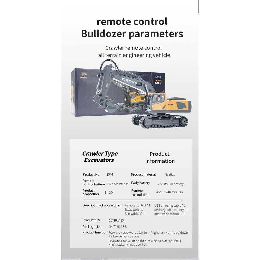 1 20 Remote Control RC Excavator Dumper Truck 9