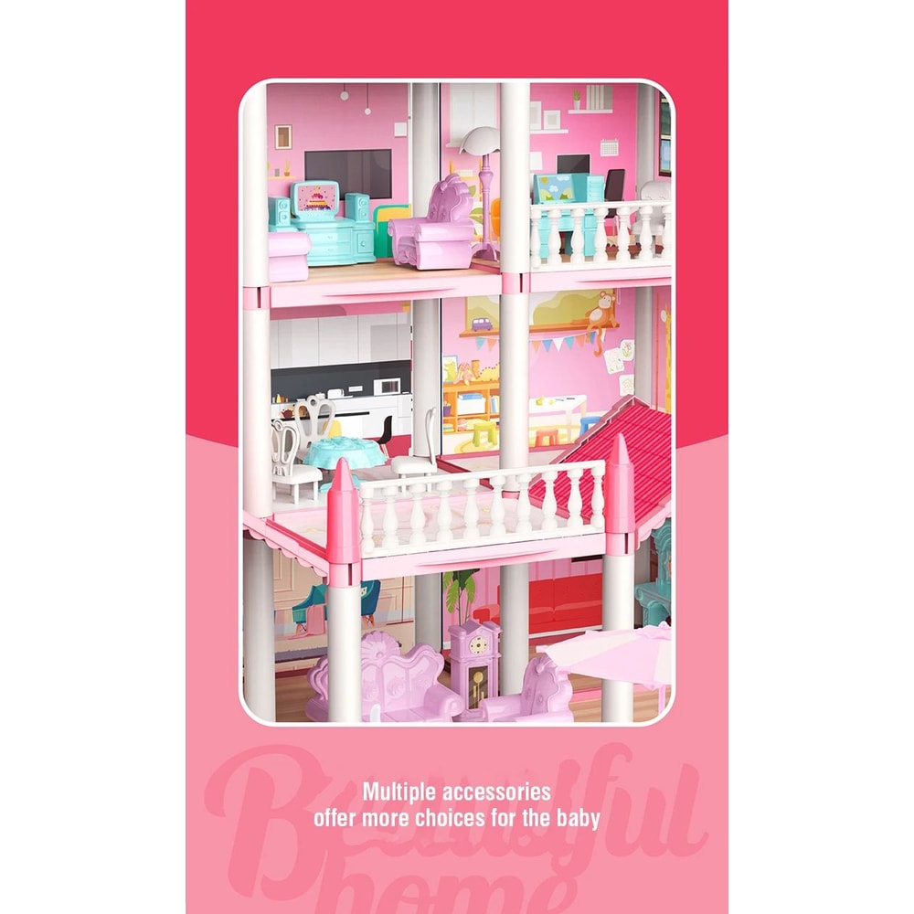 3D DIY Dream Princess Castle Villa Doll House 6