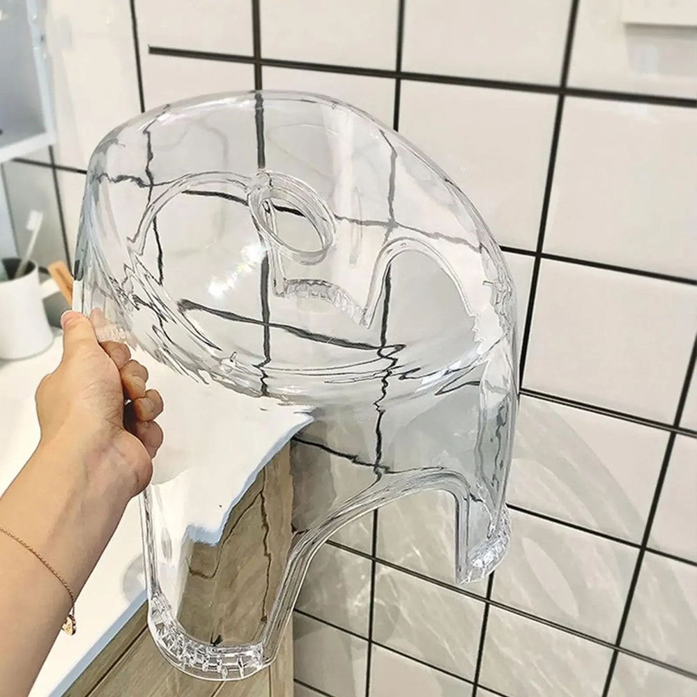 Transparent Acrylic NonSlip Bathroom Stool 1
