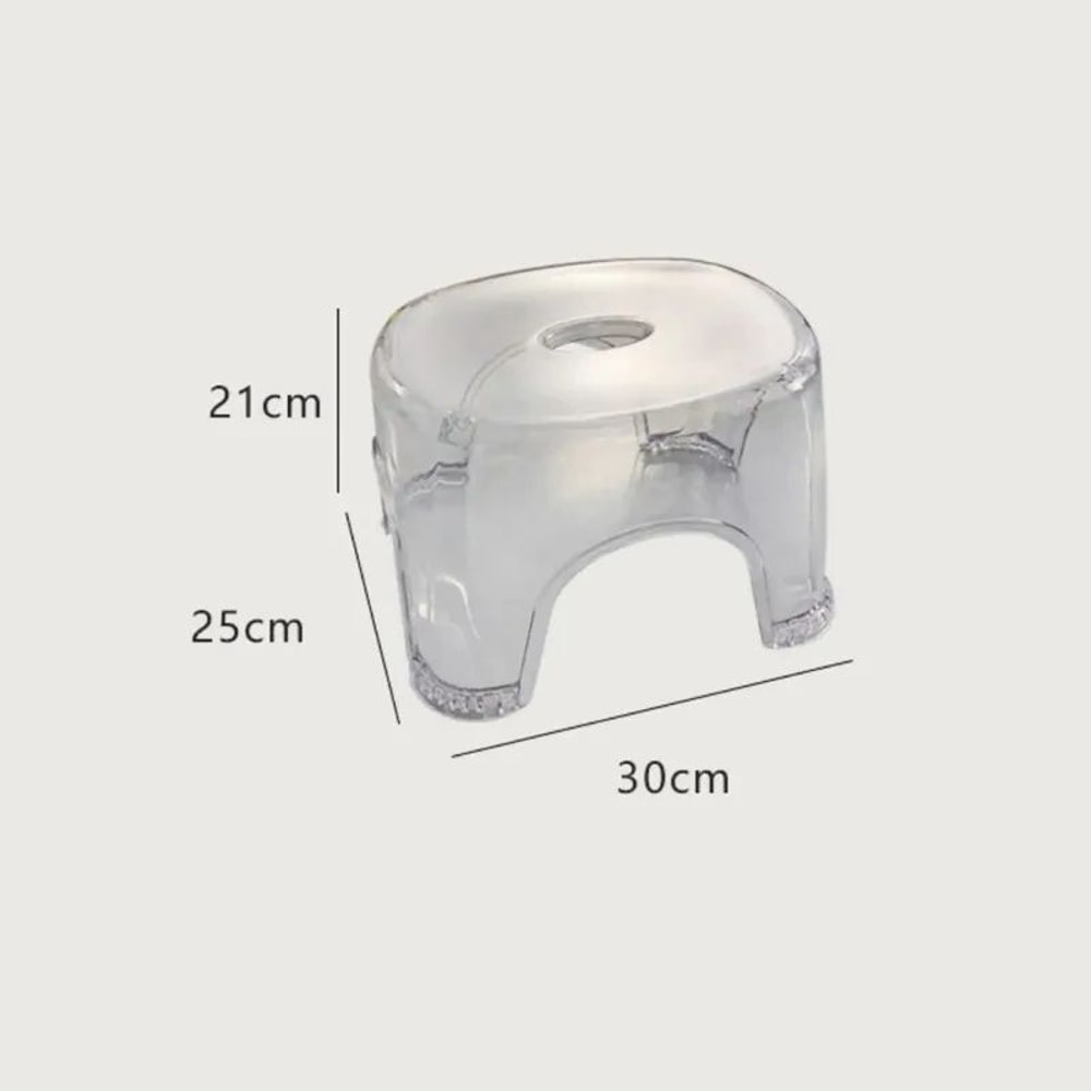 Transparent Acrylic NonSlip Bathroom Stool 8