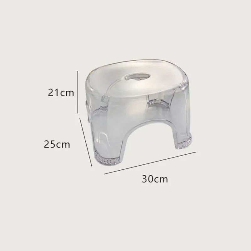 Transparent Acrylic NonSlip Bathroom Stool 8