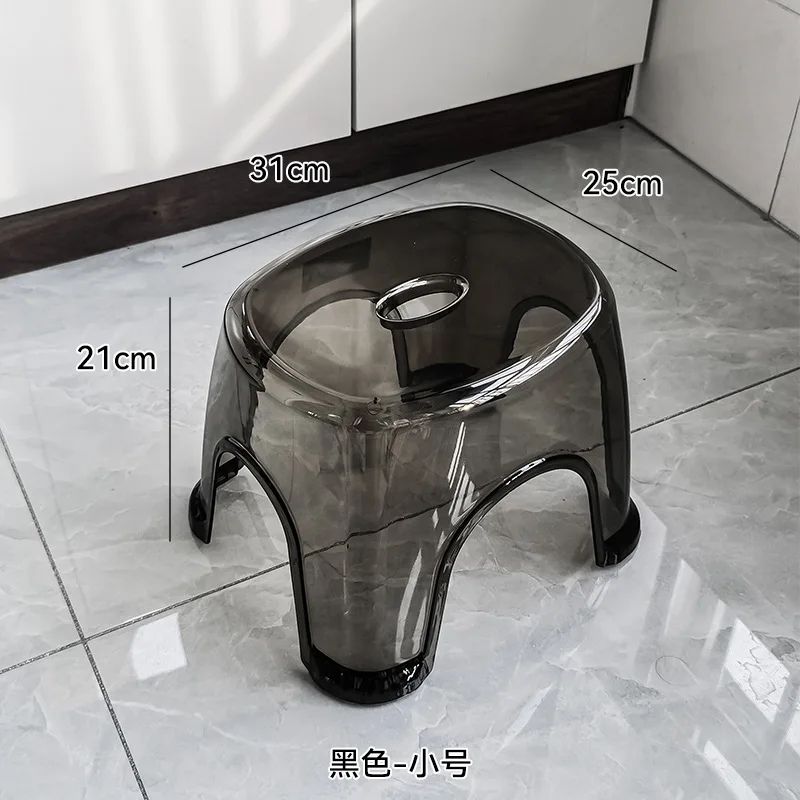 Transparent Acrylic NonSlip Bathroom Stool 9
