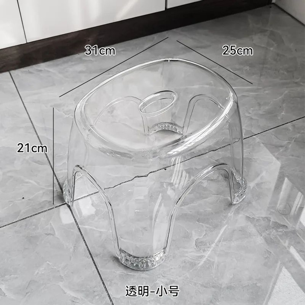 Transparent Acrylic NonSlip Bathroom Stool 10
