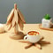 4Piece Tree Design Bamboo Wooden Trivets Set 1