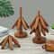 4Piece Tree Design Bamboo Wooden Trivets Set 4