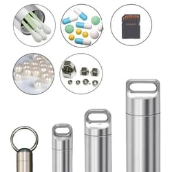 304 stainless steel waterproof mini portable sealed container with keychain