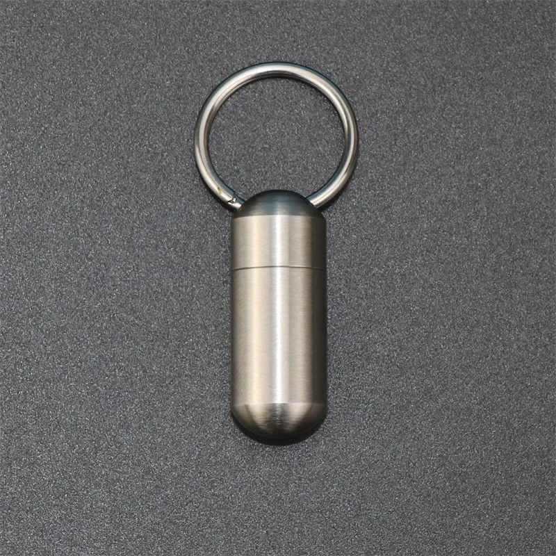 304 Stainless Steel Waterproof Mini Portable Sealed Container With Keychain 5
