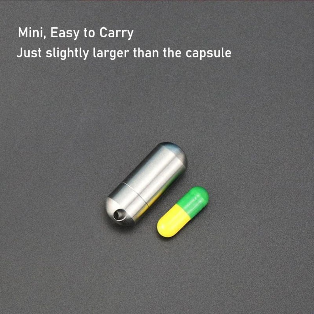 304 Stainless Steel Waterproof Mini Portable Sealed Container With Keychain 10