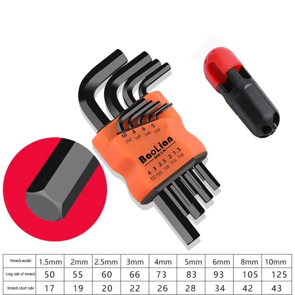9pcs Long Ball End Hex Wrench Set 8
