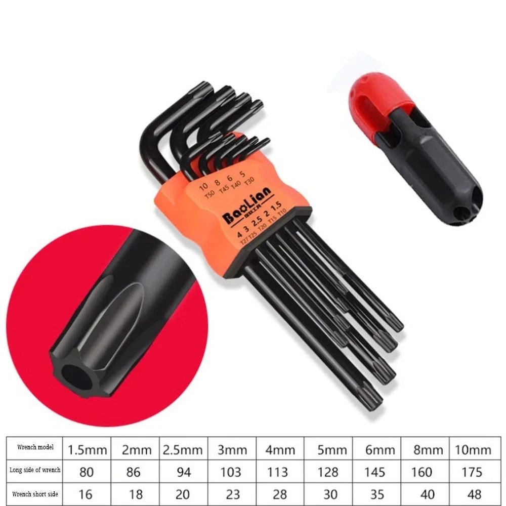 9pcs Long Ball End Hex Wrench Set 11