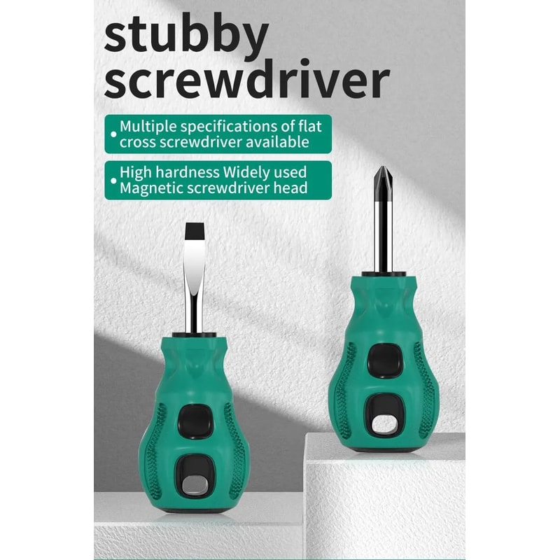 Magnetic Mini Short Handle Screwdriver Set 6