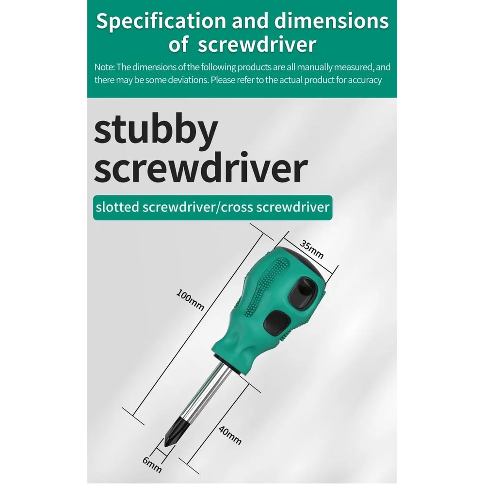 Magnetic Mini Short Handle Screwdriver Set 7