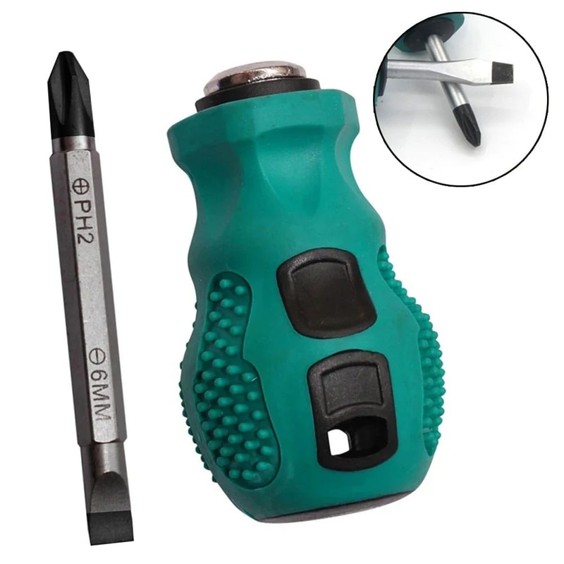 Magnetic Mini Short Handle Screwdriver Set 16