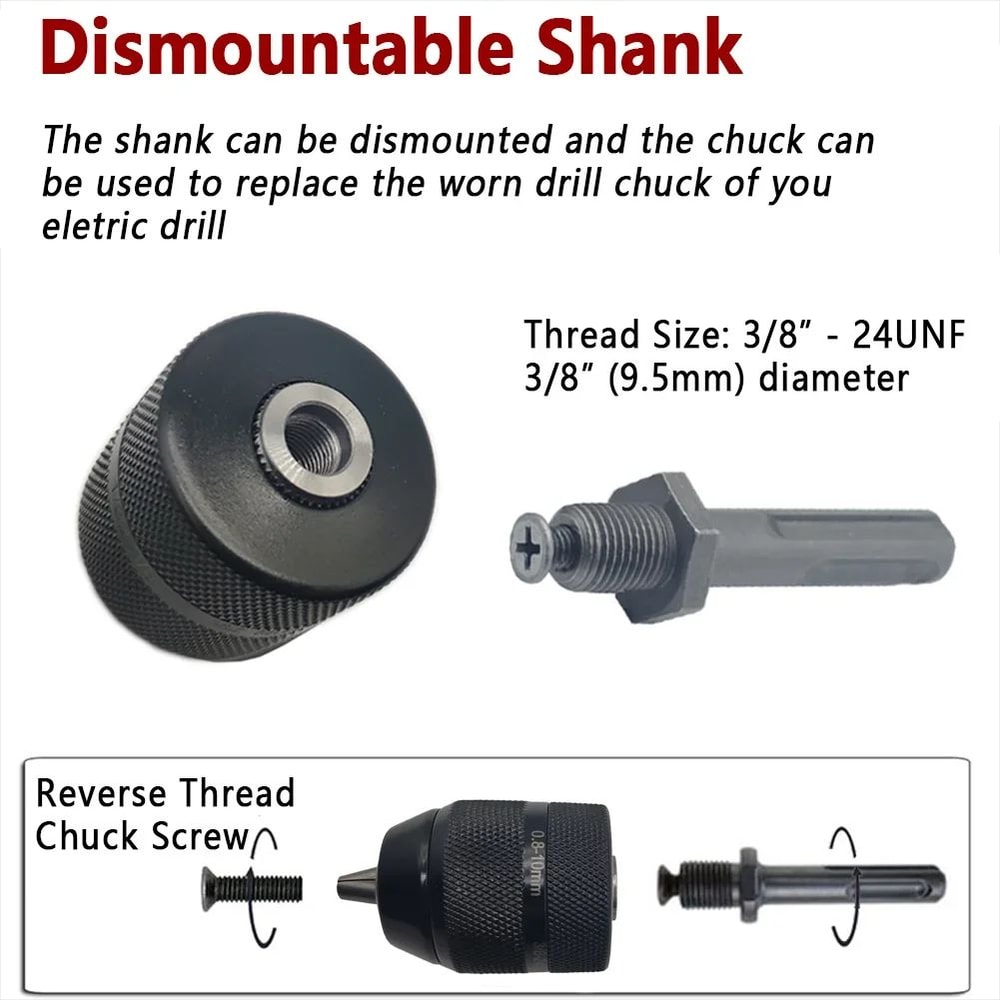 Keyless Drill Chuck Quick Change Adapter 4