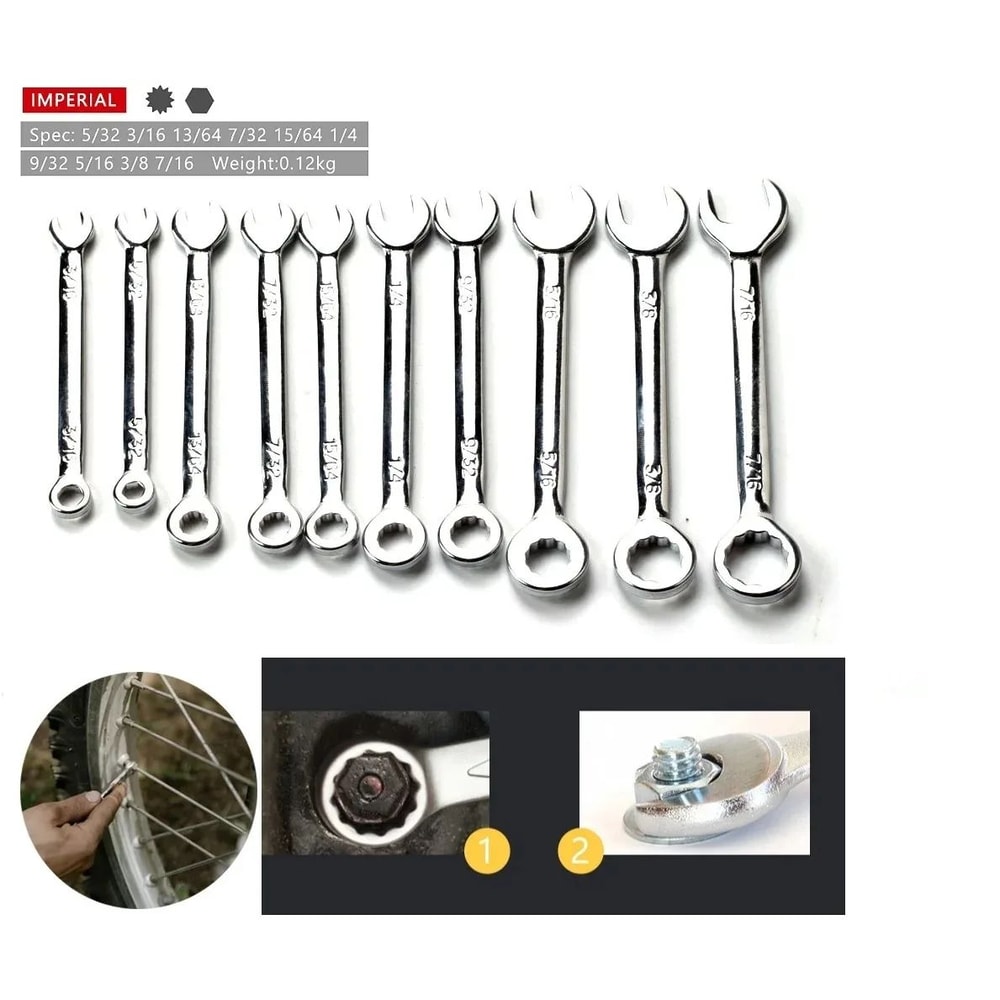 Mini Spanner Wrench Set With Key Ring 2