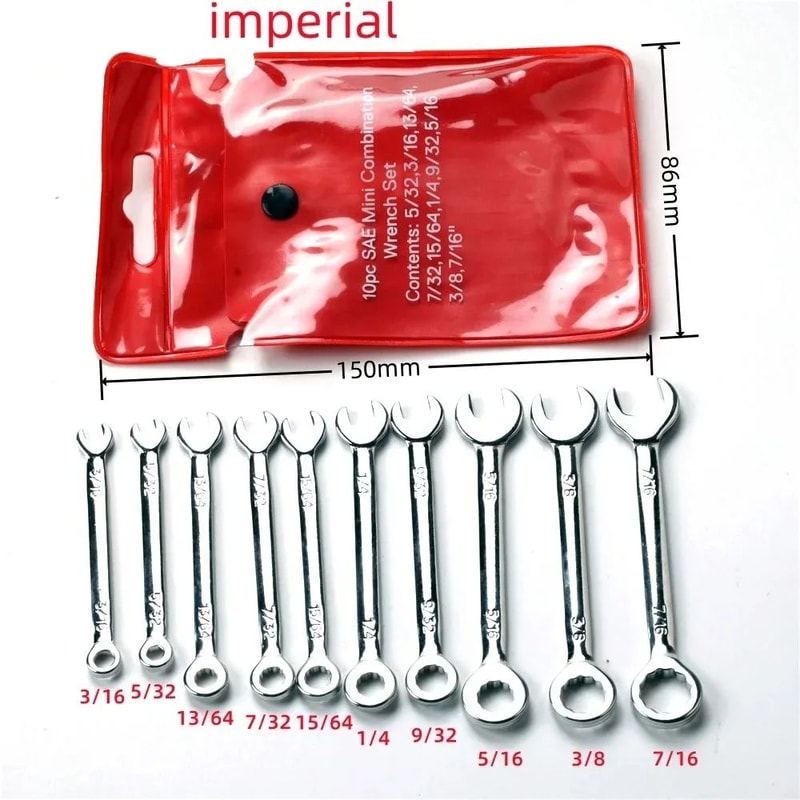 Mini Spanner Wrench Set With Key Ring 3