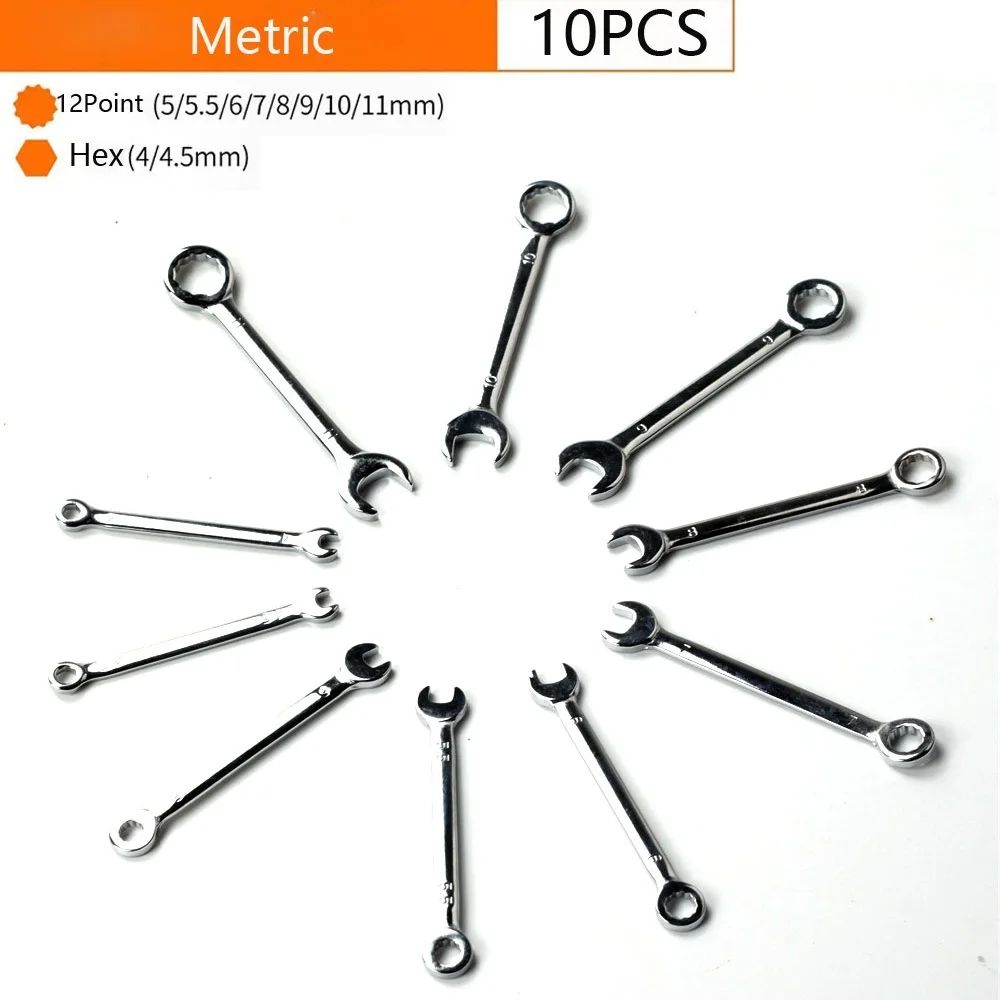 Mini Spanner Wrench Set With Key Ring 6