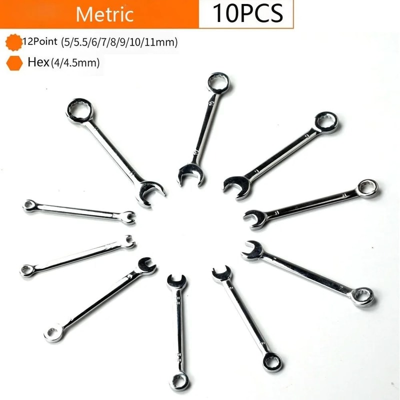 Mini Spanner Wrench Set With Key Ring 6