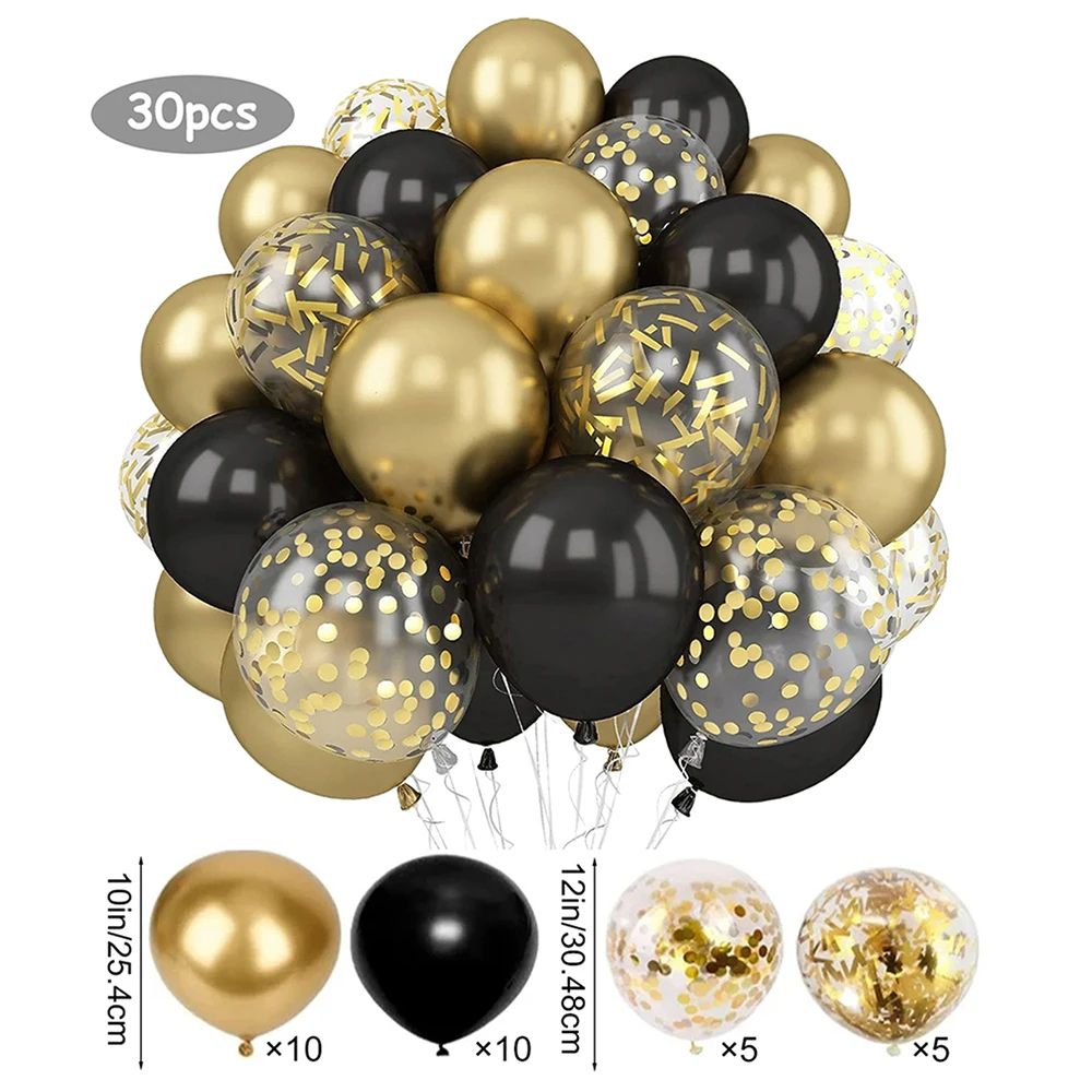 White And Gold Party Balloon Set 6