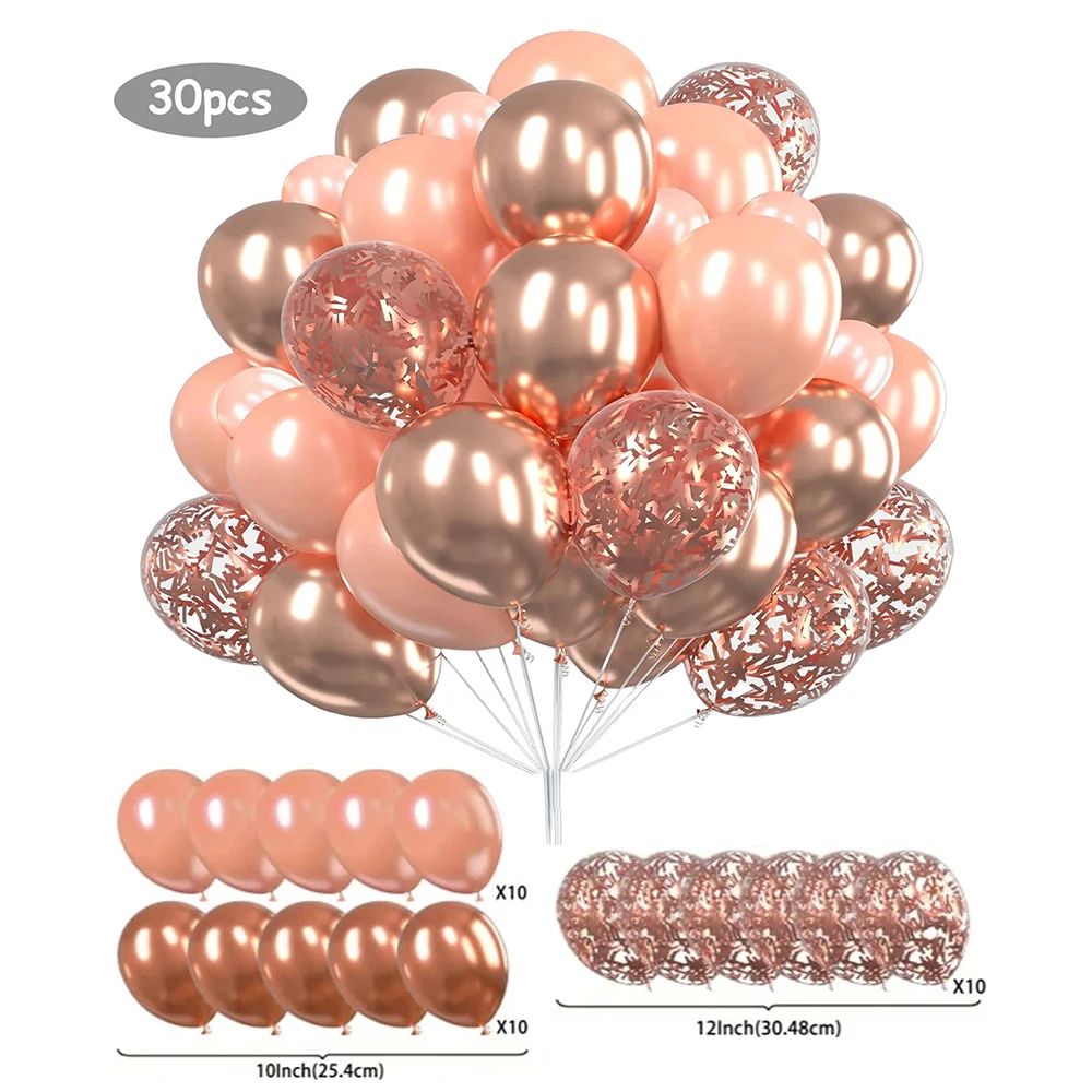 White And Gold Party Balloon Set 8
