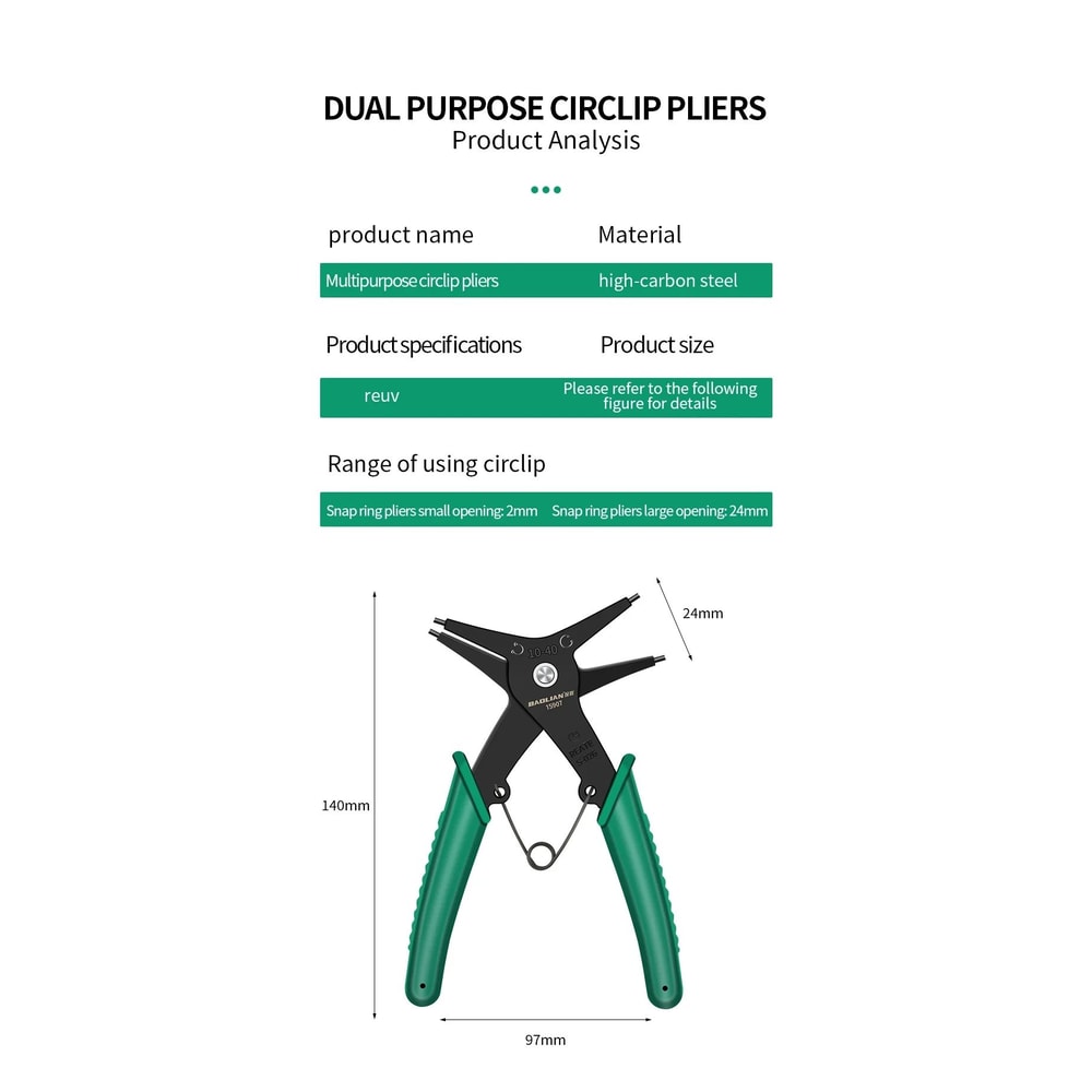 Multifunction Snap Ring Circlip Pliers 10