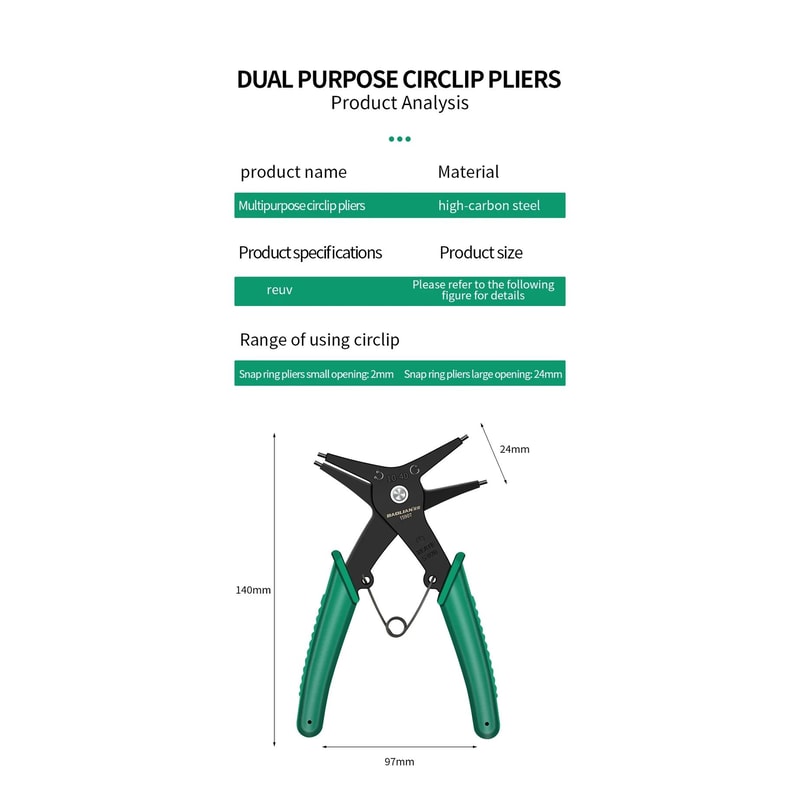 Multifunction Snap Ring Circlip Pliers 10