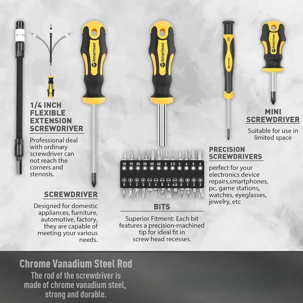 Magnetic Precision Screwdriver Set With Case 1
