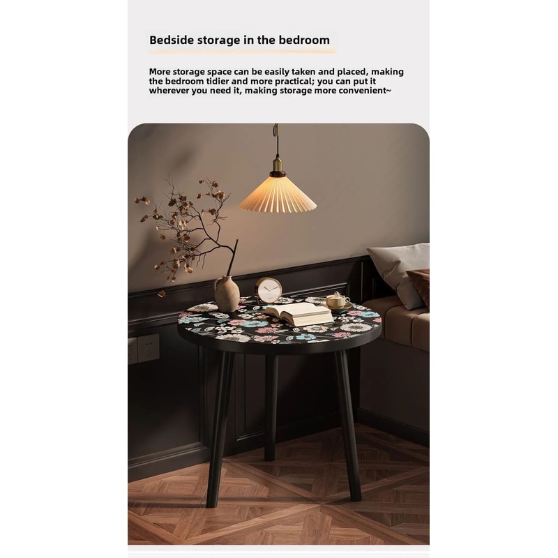 Mandala Wooden Round Side Table 10