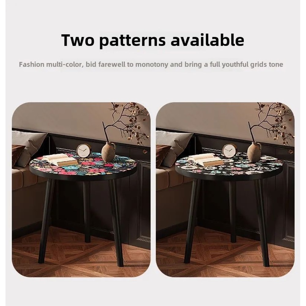 Mandala Wooden Round Side Table 11