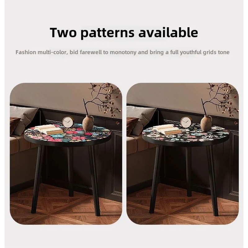 Mandala Wooden Round Side Table 11