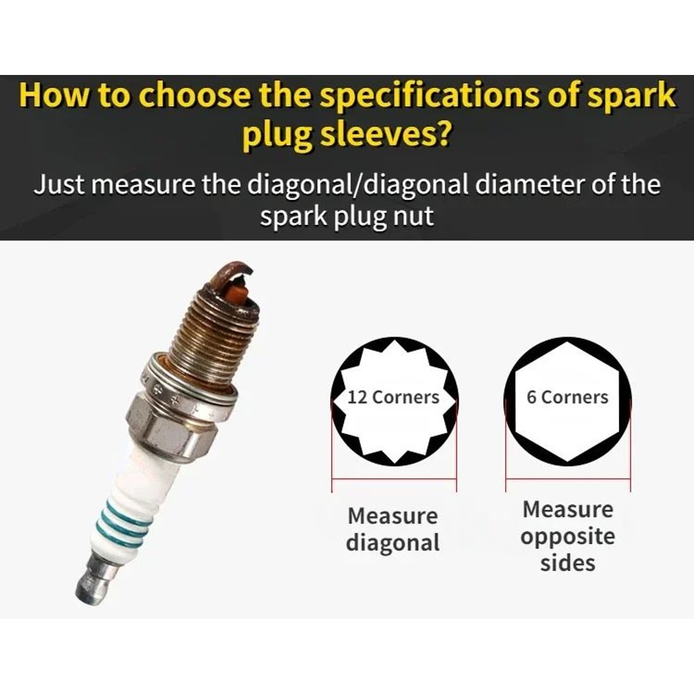 Magnetic Spark Plug Socket Wrench Set 7