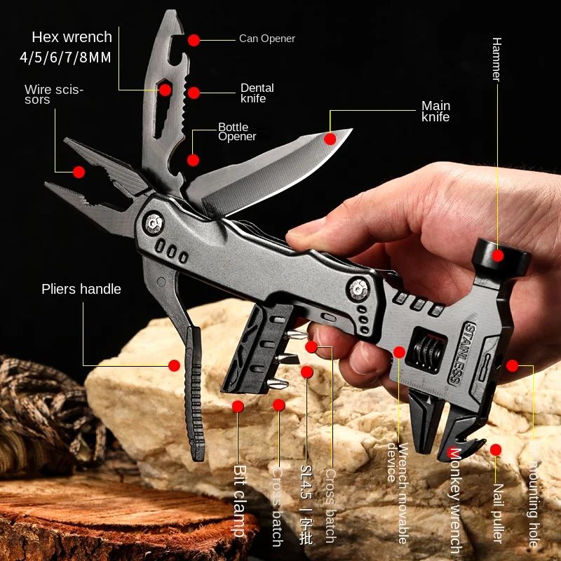 Multifunction Folding Wrench Hammer Tool 0