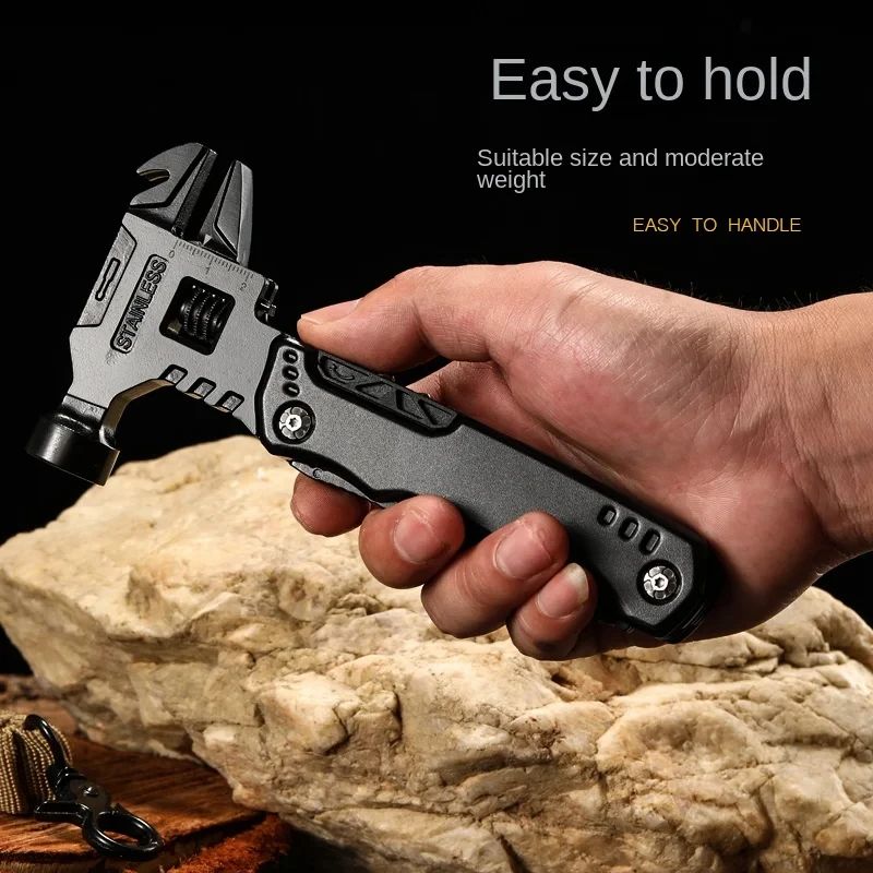 Multifunction Folding Wrench Hammer Tool 1